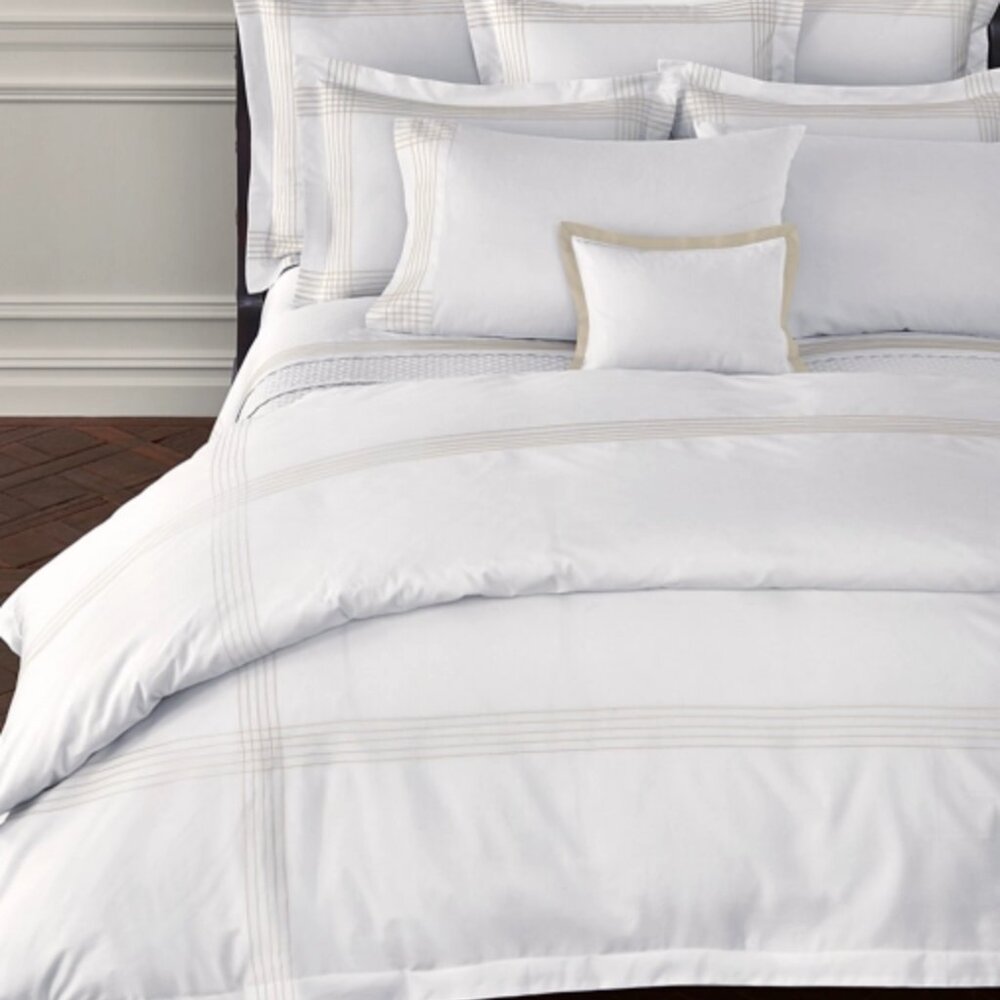 Ralph Lauren Organic Handkerchief Embroidery Flat Sheet